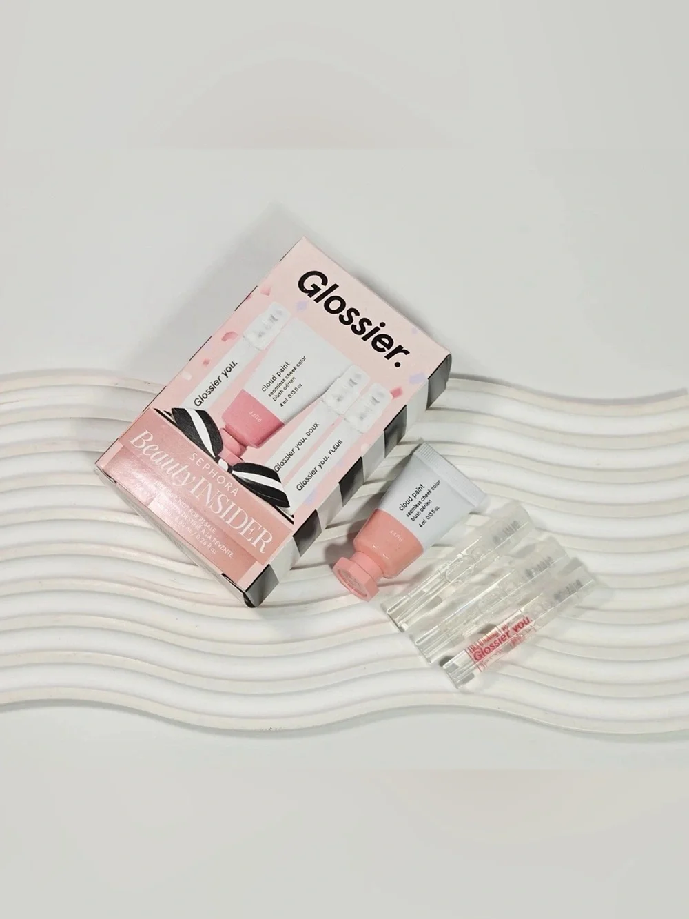 Glossier You Doux Fleur Cloud Paint Blush Puff Celebrate You Glossier Gift Set